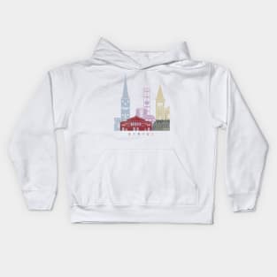 aarhus skyline poster Kids Hoodie